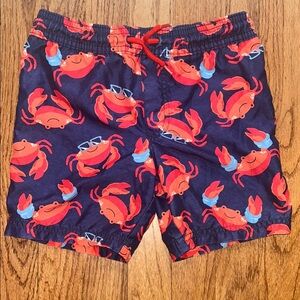 Toddler Crab Print Swim Shorts size 4T